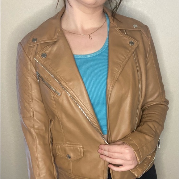 Brown leather jacket - Picture 3 of 6